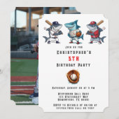 Slugger Shark Birthday Bash Foto Kaart (Voorkant / Achterkant)