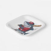 Slugger Shark Birthday Bash Papieren Bordje (Gebogen)