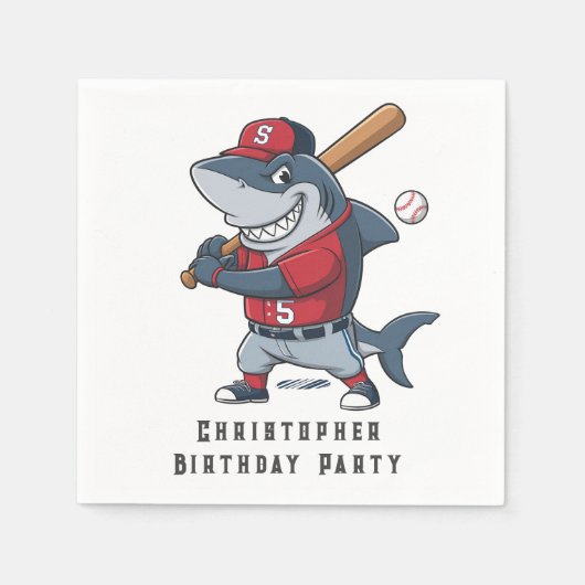 Slugger Shark Birthday Bash Servet (Voorkant)