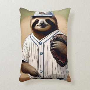 Slugger Sloth: Slow and Steady in het Bord Accent Kussen
