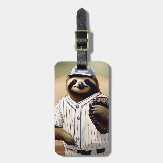 Slugger Sloth: Slow and Steady in het Bord Bagagelabel (Voorkant verticaal)
