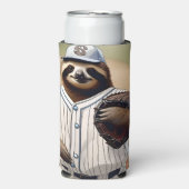 Slugger Sloth: Slow and Steady in het Bord Seltzer Blikjeskoeler (Seltzer Voorkant)