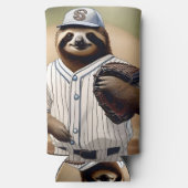 Slugger Sloth: Slow and Steady in het Bord Seltzer Blikjeskoeler (Achterkant)