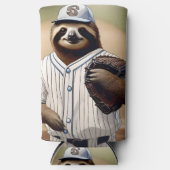 Slugger Sloth: Slow and Steady in het Bord Seltzer Blikjeskoeler (Voorkant)