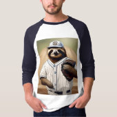 Slugger Sloth: Slow and Steady in het Bord T-shirt (Voorkant)