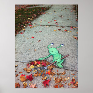 sluggo de luie leaf-raker poster