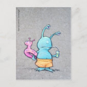 sluggo op het strand briefkaart (Voorkant)