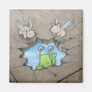 sluggo's skyhole (met varkens) magnet