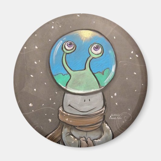 Sluggo's sneeuwwerende wereldbol magneet (Voorkant)