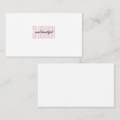 Slugisch en mooi contactkaartje (Voorkant / Achterkant)