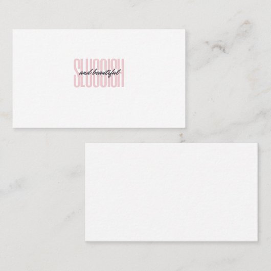 Slugisch en mooi contactkaartje (Voorkant / Achterkant)