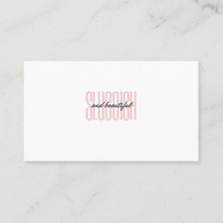 Slugisch en mooi contactkaartje