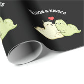 Slugs en Kisses Funny Slug Pun Dark BG Cadeaupapier (Rol Hoek)