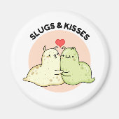 Slugs en Kisses Funny Slug Pun Magneet (Voorkant)