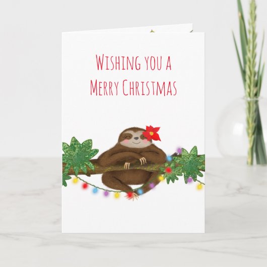 Sluidop met poinsettia kerstkaart kaart (Voorkant)