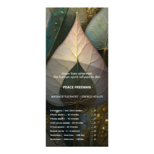 Sluier van Bladeren botanisch ontwerp Reclamekaart