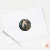 Sluier van Bladeren | botanisch ontwerp Ronde Sticker (Envelop)