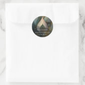 Sluier van Bladeren | botanisch ontwerp Ronde Sticker (Tas)