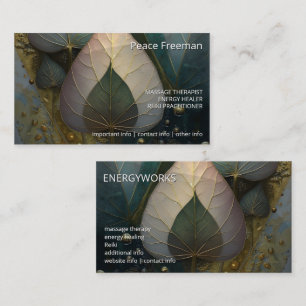 Sluier van Bladeren Botanisch Ontwerp Visitekaartje