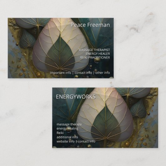 Sluier van Bladeren | Botanisch Ontwerp Visitekaartje (Voorkant / Achterkant)