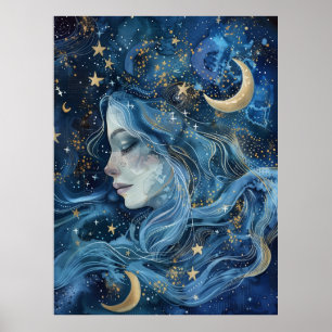 Sluier van Luna – Ethische Godin  Poster