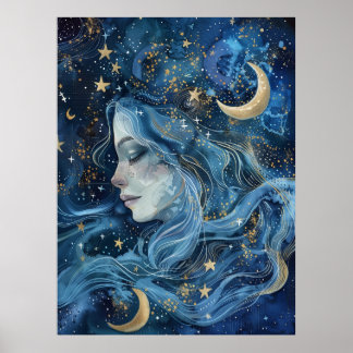 Sluier van Luna – Ethische Godin Poster
