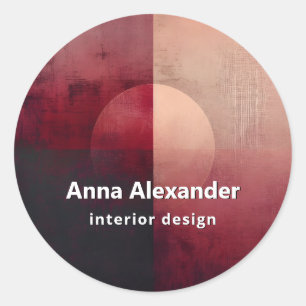 Sluier van Verdeling Minimaal Design Ronde Sticker