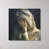 Sluier Verscheuren — Gotische Surrealistische Fijn Canvas Afdruk (Voorkant)