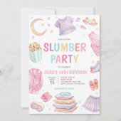 Sluimer Slaap Over Verjaardagsfeest Uitnodiging (Voorkant)