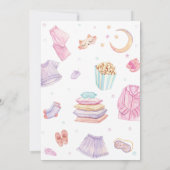 Sluimer Slaap Over Verjaardagsfeest Uitnodiging (Achterkant)