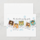 sluimerende feestmeisjes kaart (Voorkant / Achterkant)