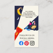 sluimerfeest huurder slaapnacht nanny moon visitekaartje (Achterkant)