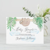 Sluimerige geslachtsneutrale Baby shower per post Kaart (Staand voorkant)