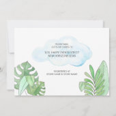 Sluimerige geslachtsneutrale Baby shower per post Kaart (Achterkant)