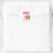 Sluimvee in de donut roze ronde sticker (Tas)