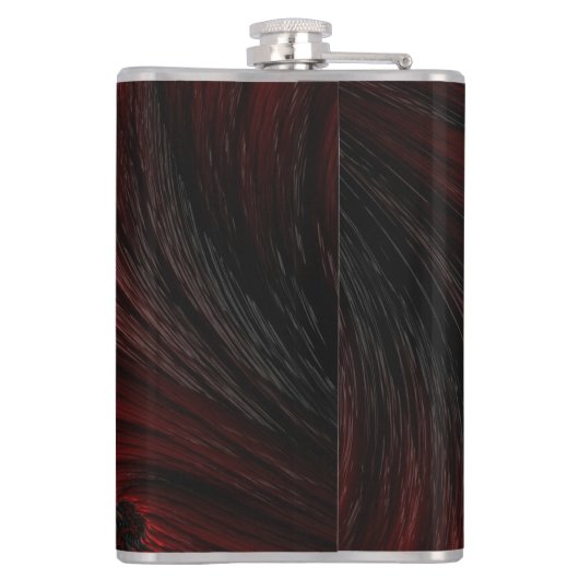 Sluip, Lach, Proost! Abstracte Draaikolk Heupfles (Achterkant)