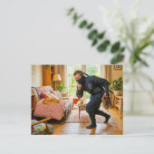 Sluipen Langs Slapende Kat Briefkaart (Staand voorkant)