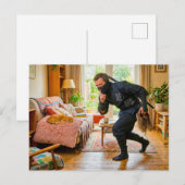 Sluipen Langs Slapende Kat Briefkaart (Voorkant / Achterkant)