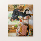 Sluipen Langs Slapende Kat Legpuzzel (Verticaal)