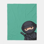 sluipende ninja op groen fleece deken (Voorkant)