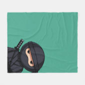sluipende ninja op groen fleece deken (Voorkant (Horizontaal))