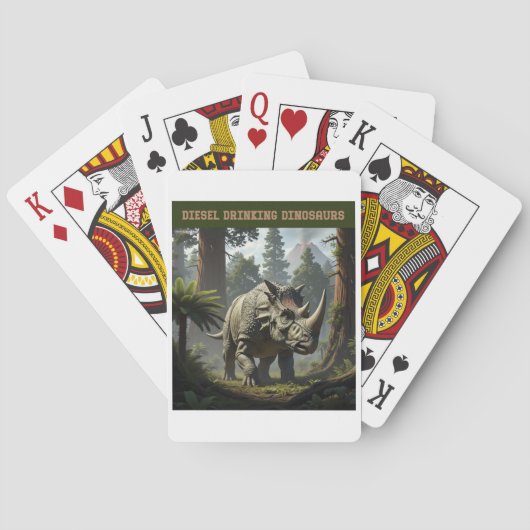 sluipende triceratops pokerkaarten (Achterkant)
