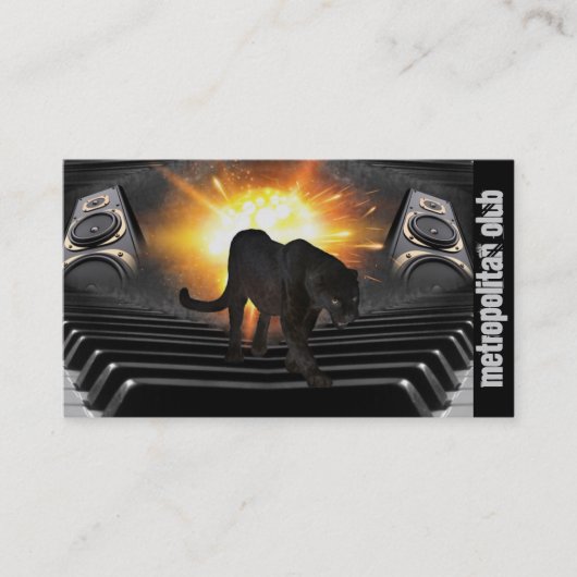 Sluiphoppanter vlammentoetsenbordluidspreker DJ Visitekaartje (Voorkant)