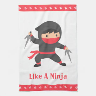 Sluipninja met Sai-wapens voor kinderen Theedoek