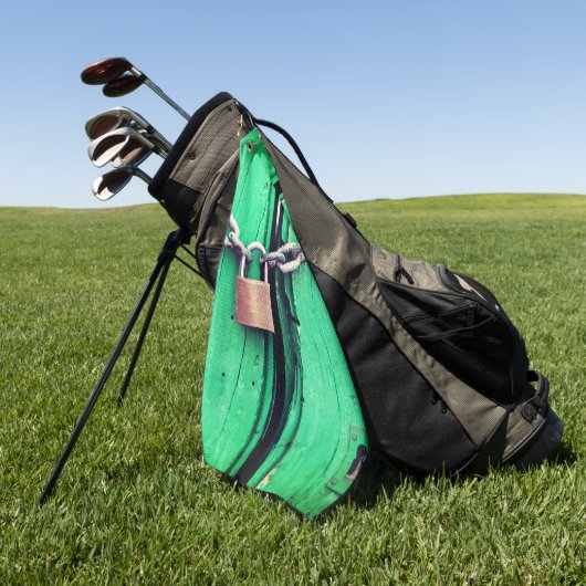 Sluis en ketting golfhanddoek (Groen)