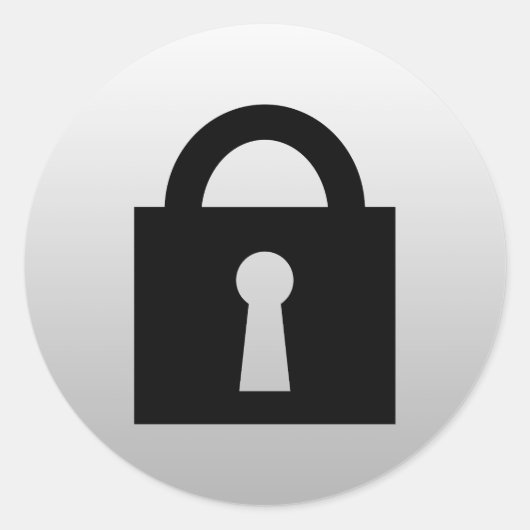 Sluis. Zeer geheim of vertrouwelijk pictogram. Ronde Sticker (Voorkant)