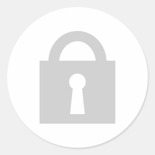 Sluis. Zeer geheim of vertrouwelijk pictogram. Ronde Sticker (Voorkant)