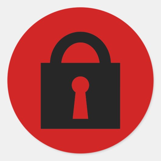 Sluis. Zeer geheim of vertrouwelijk pictogram. Ronde Sticker (Voorkant)