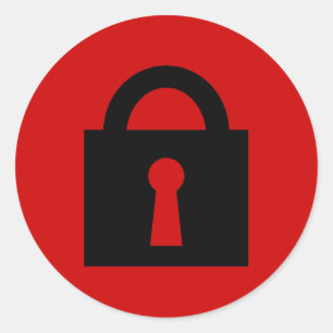 Sluis. Zeer geheim of vertrouwelijk pictogram. Ronde Sticker