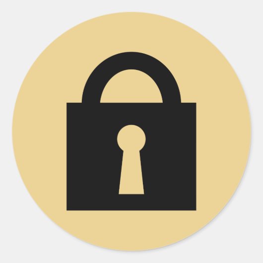 Sluis. Zeer geheim of vertrouwelijk pictogram. Ronde Sticker (Voorkant)